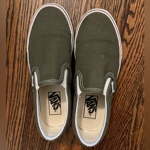 Olive Green Classic Slip-on Vans
